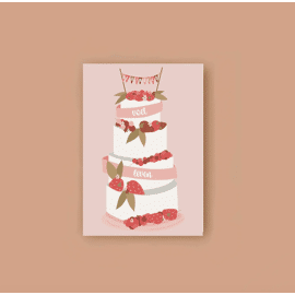 Postkaart Geringeld voet leven - taart / Atelier Moomade